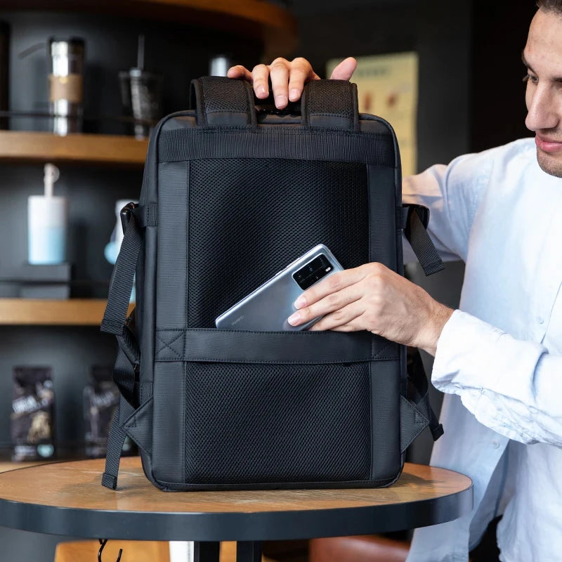 Zaino scuola uomo espandibile con porta USB, zaino business, cartella, borsa scuola, zaino porta PC capiente