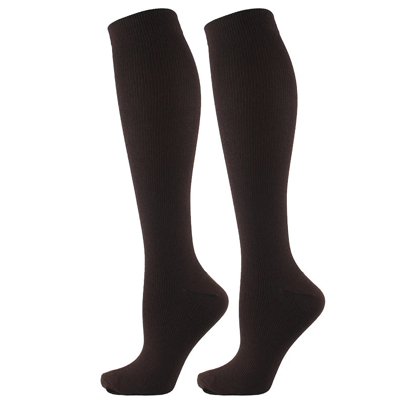 Calze compressive unisex per sport viaggio e anti-fatica