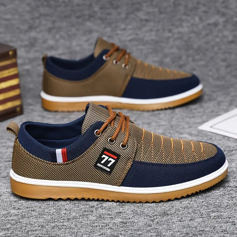 Scarpe uomo in tela traspirante con lacci