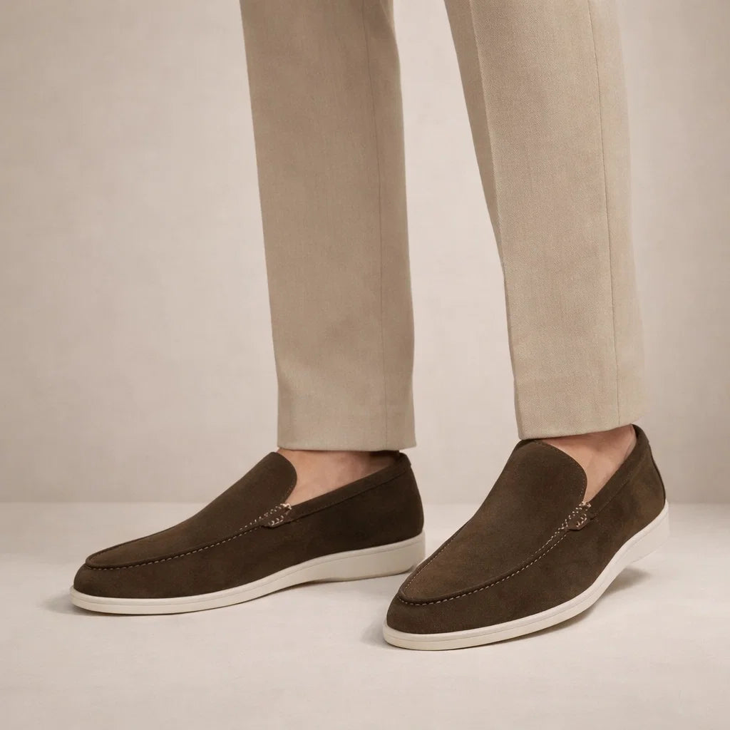 Mocassini uomo in pelle scamosciata casual slip-on