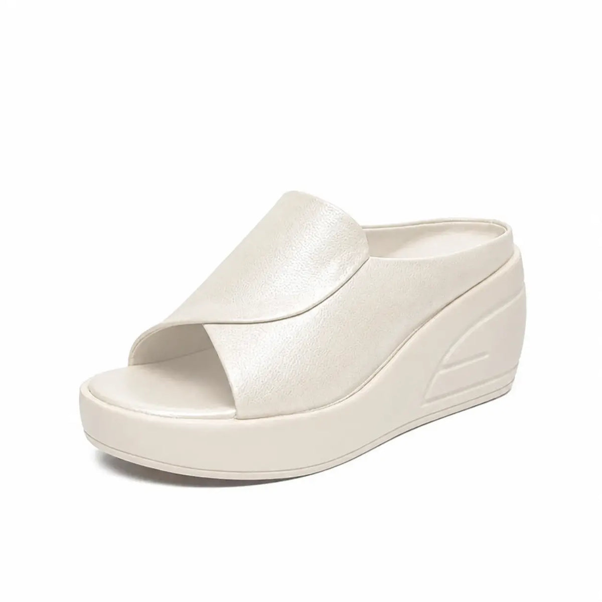Mules donna con plateau in PU da infilare