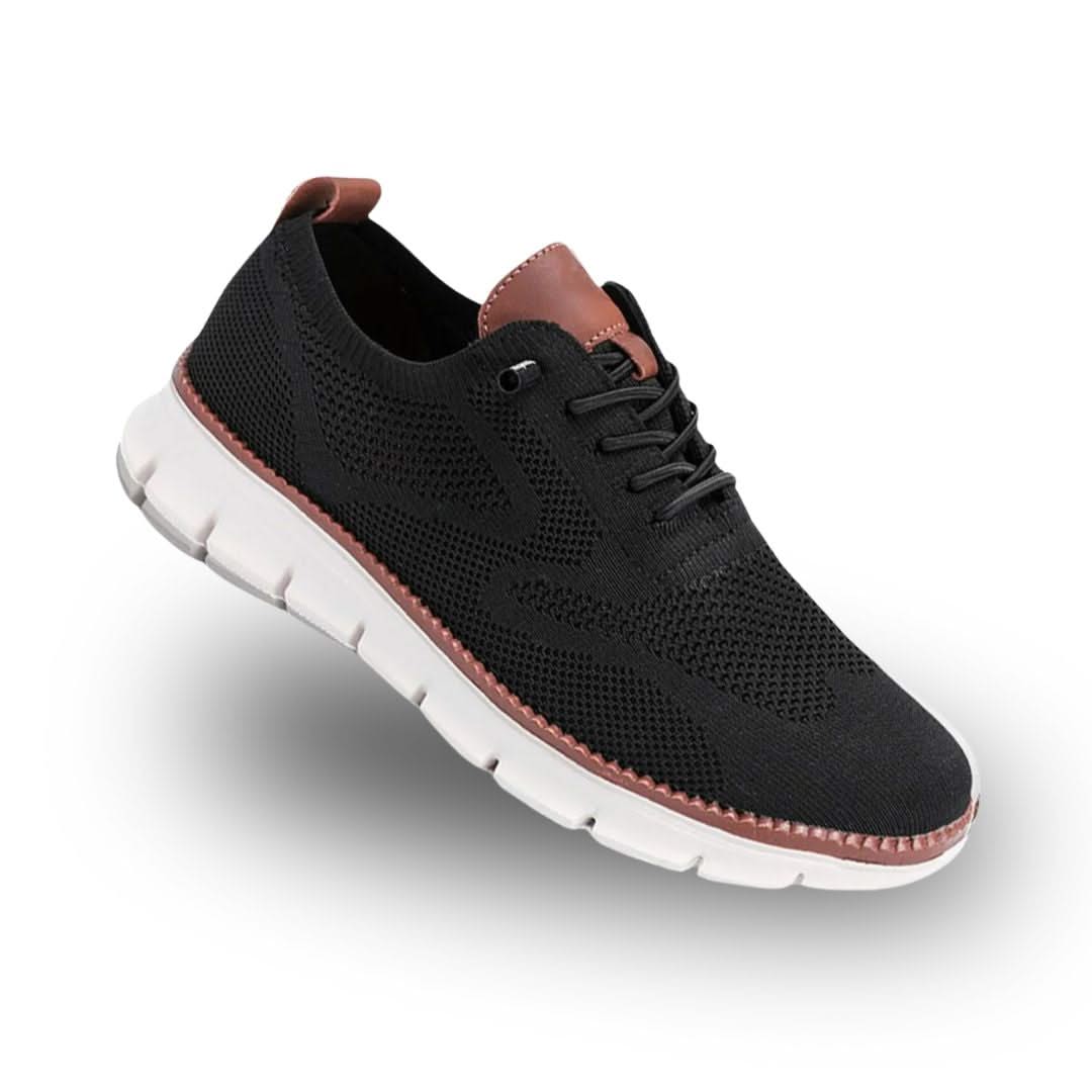Scarpe uomo in mesh traspirante con lacci e suola in gomma