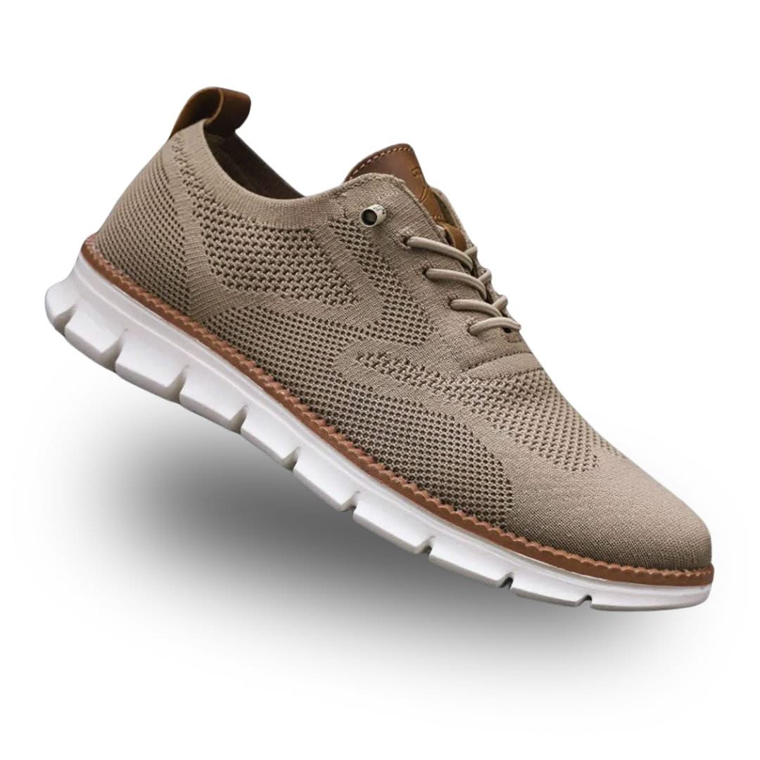 Scarpe uomo in mesh traspirante con lacci e suola in gomma