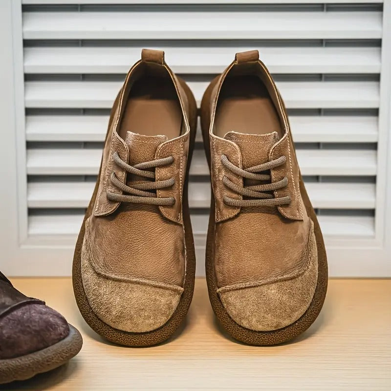 Scarpe uomo in pelle con lacci e suola confortevole