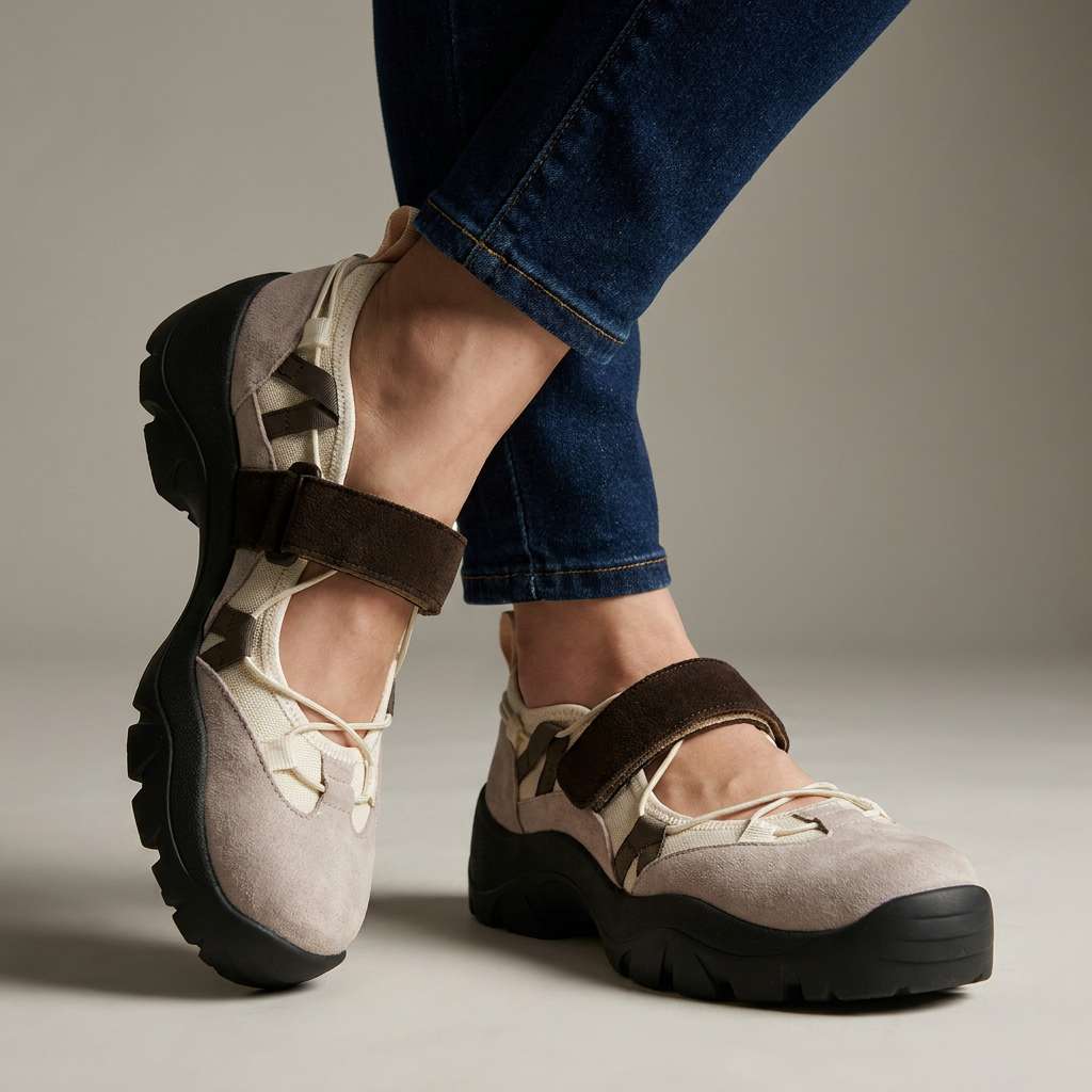 Mocassini donna comfort con cinturino regolabile