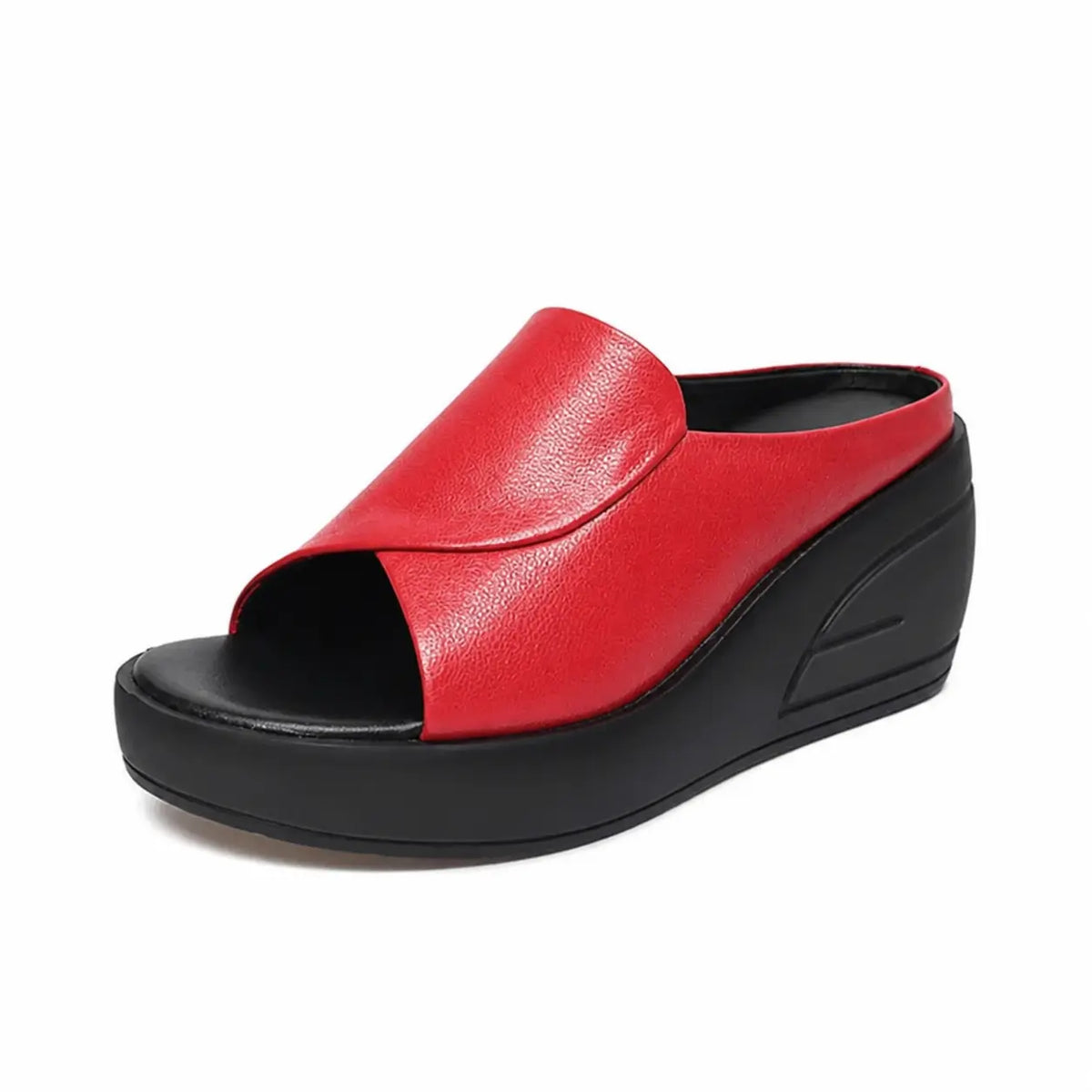 Mules donna con plateau in PU da infilare