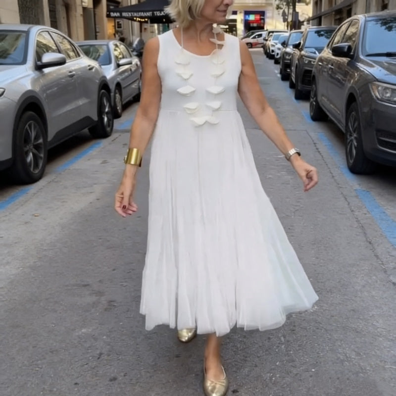 Completo donna due pezzi con abito plissettato