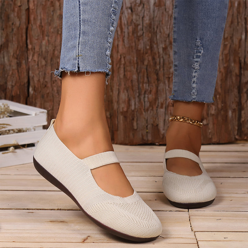 Ballerine donna in rete traspirante con cinturino elastico