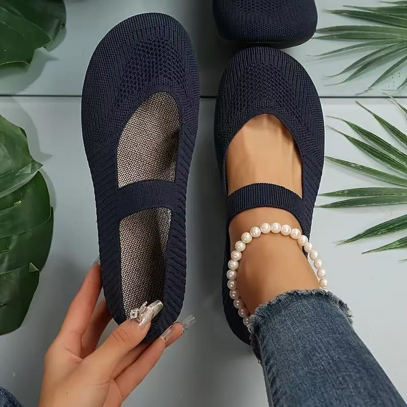 Ballerine donna in rete traspirante con cinturino elastico