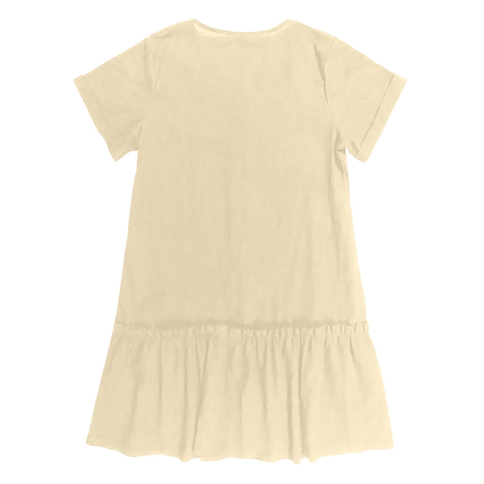 Abito corto donna in cotone lino con bottoni