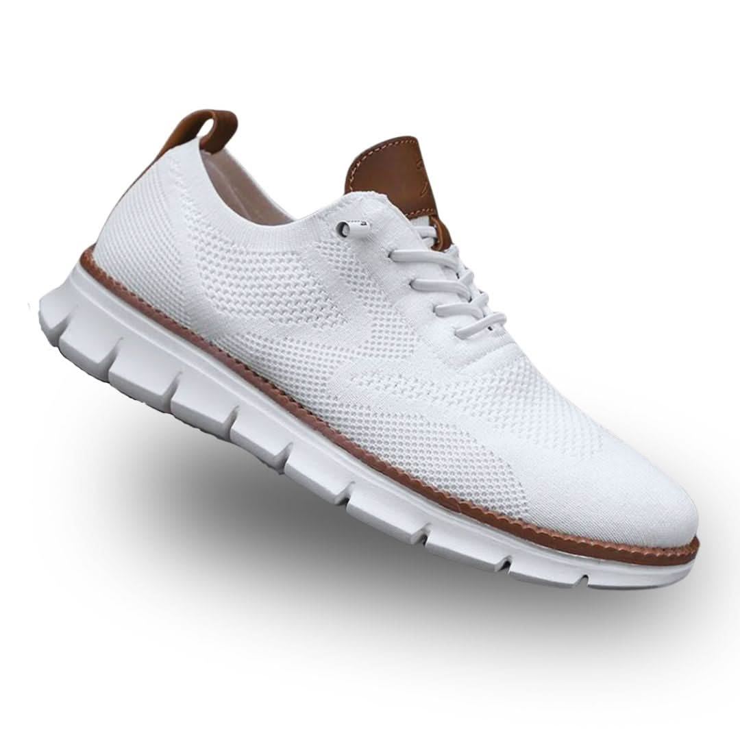 Scarpe uomo in mesh traspirante con lacci e suola in gomma